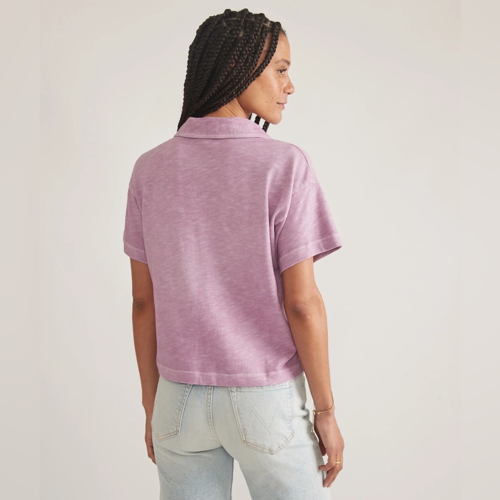 Marine Layer Vintage Slub Polo Tee💜 - Picture 3 of 5